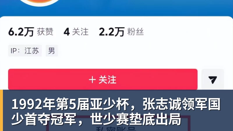 谈球吧1992年第5届亚少杯，张志诚领军国少首夺冠军，世少赛垫底出局